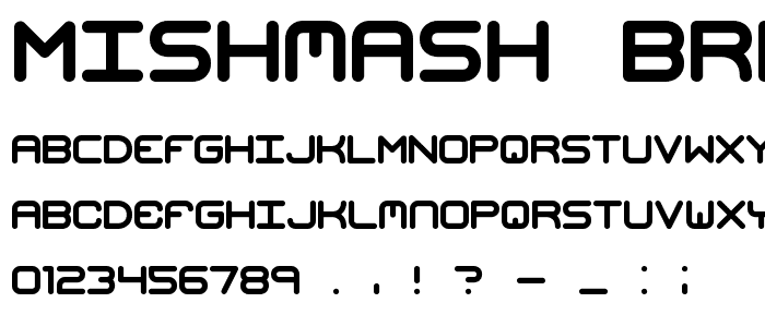 Mishmash BRK font